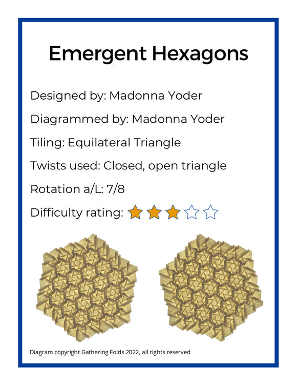 Emergent Hexagons Crease Pattern