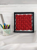 Red Half-expanded Bars, framed in black