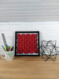 Red Half-expanded Bars, framed in black