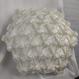 White Hexagons and Bars Accent Pillow