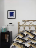 Royal Blue Dense Arrow Rings, framed in black