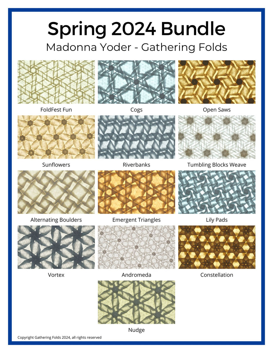 Spring 2024 Crease Pattern Bundle – Gathering Folds