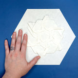 Small Pre-Cut Skytone Hexagons, 5 inch edges, set of 50