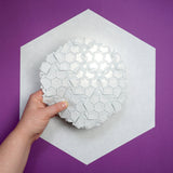 Large Pre-Cut Skytone Hexagons, 7 inch edges, set of 50