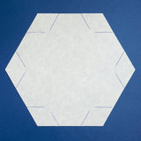 Scored References for Sixths, Pre-Cut Skytone Hexagons with 5 inch edges, set of 25
