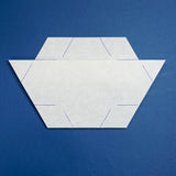 Scored References for Sixths, Pre-Cut Skytone Hexagons with 5 inch edges, set of 25