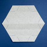 Scored References for Sixths, Pre-Cut Skytone Hexagons with 5 inch edges, set of 25
