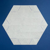 Scored References for Sixths, Pre-Cut Skytone Hexagons with 5 inch edges, set of 25