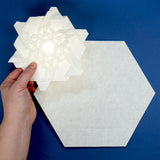 Small Pre-Cut Skytone Hexagons with Pre-Gridded Sixths, 5 inch edges, set of 25