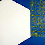 Small Pre-Cut Skytone Hexagons with Pre-Gridded Sixths, 5 inch edges, set of 25