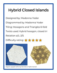 Hybrid Closed Islands Crease Pattern