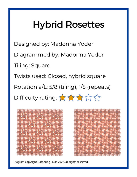Hybrid Rosettes Crease Pattern