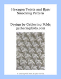 Hexagon Twists and Bars smocking pattern