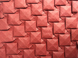 Closed Half-adjacent Squares in red, floating mount